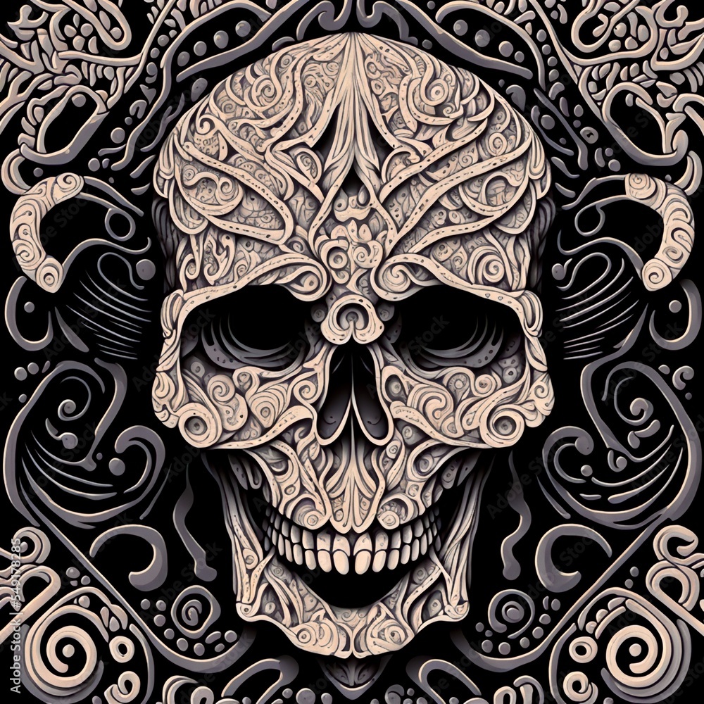 Midjourney abstract render of a mockup human skull Midjourney abstract render of a mockup human skull