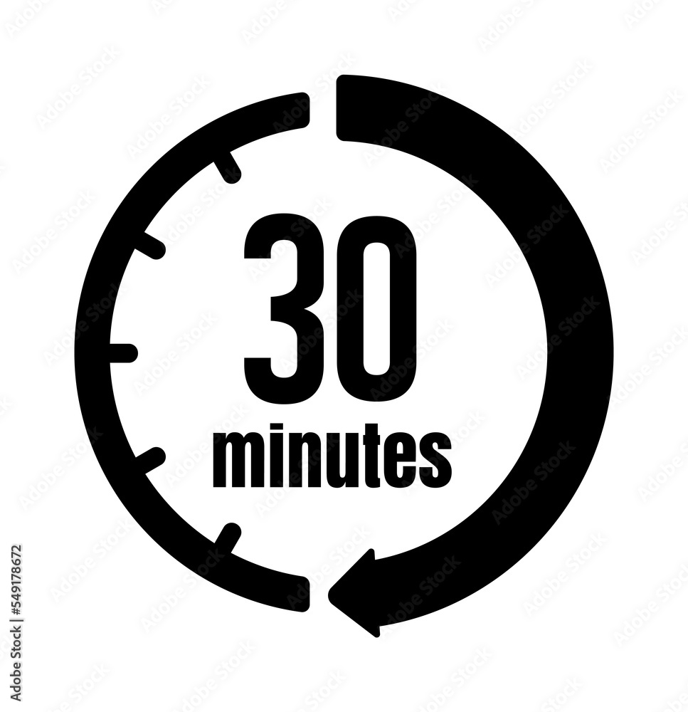 Clock , timer (time passage) icon / 30 minutes / png ( background transparent ) Clock , timer (time passage) icon / 30 minutes / png ( background transparent )