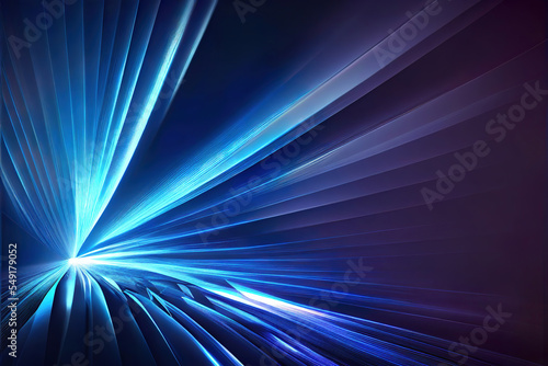 abstract blue background, glowing light rays as multicolor wallpaper header
