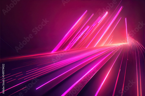 abstract pink magenta background, glowing light rays as multicolor wallpaper header
