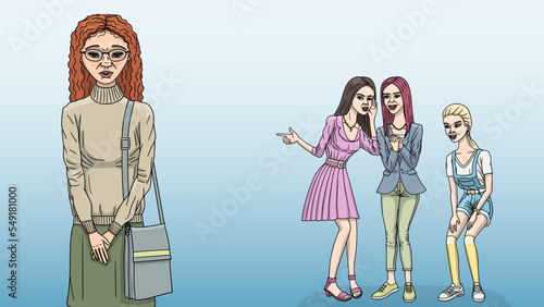 A young girl became a victim of bullying by her peers.