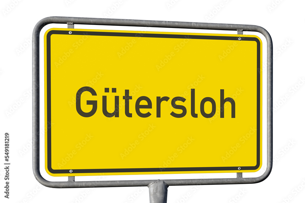 Ortstafel Stadt Gütersloh, freigestellt als PNG, (Symbolbild) Ortstafel Stadt Gütersloh, freigestellt als PNG, (Symbolbild)