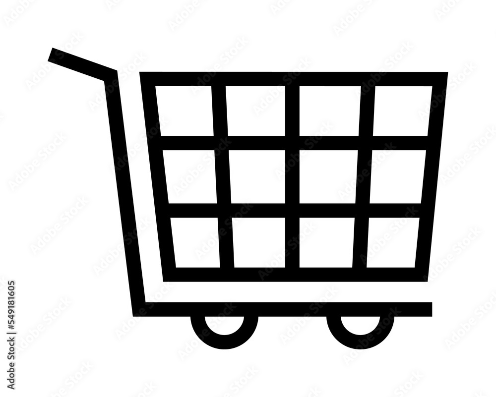 thin line sharp icon / shopping cart / png ( background transparent ) thin line sharp icon / shopping cart / png ( background transparent )