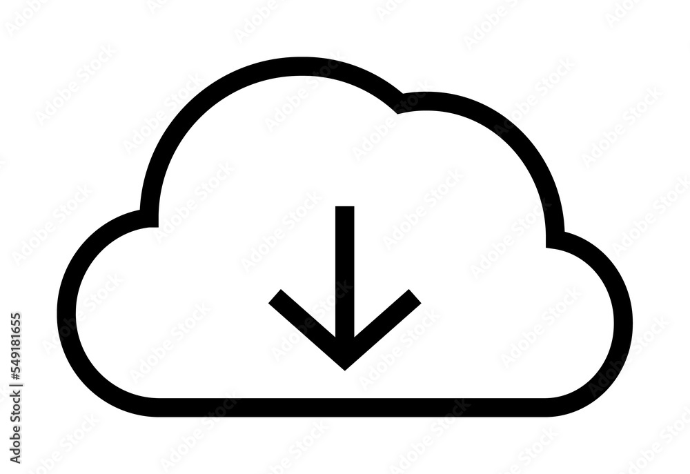 thin line sharp icon / cloud computing (download) / png ( background transparent ) thin line sharp icon / cloud computing (download) / png ( background transparent )