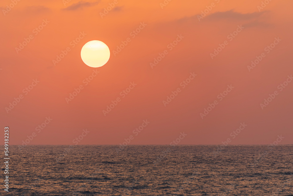 Sunset on the Mediterranean coast