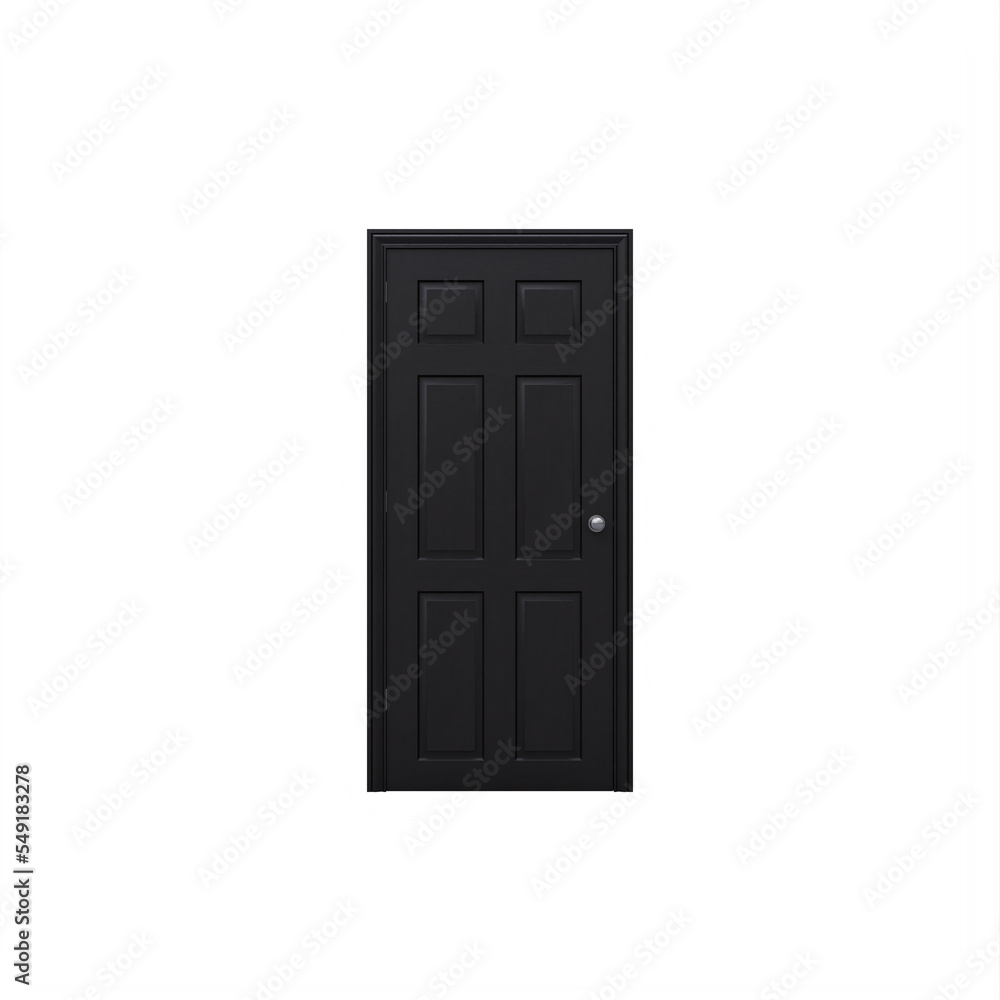 black interior closed Door and Frame black interior closed Door and Frame