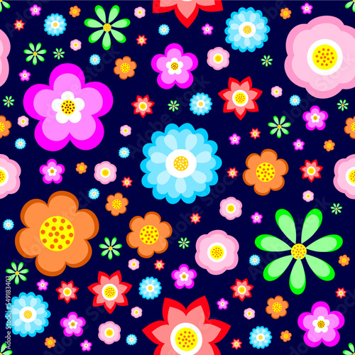 Collage contemporary floral seamless pattern