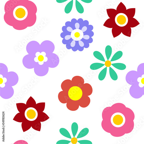 Collage contemporary floral seamless pattern