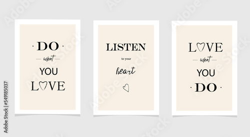 Motivational posters. Inspiring quotes about your capabilities. A set of three paintings in Scandinavian, Boho style.