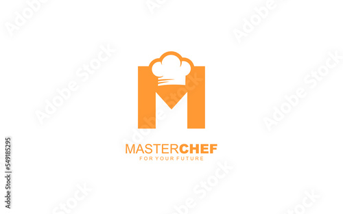 M logo cafe or restaurant for branding company. cooking template vector illustration for your brand.