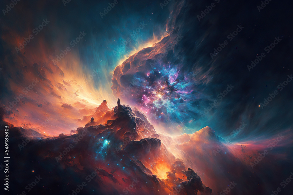 Galaxy, beautiful nebula illustration