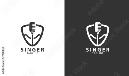 singer logo template simple design idea