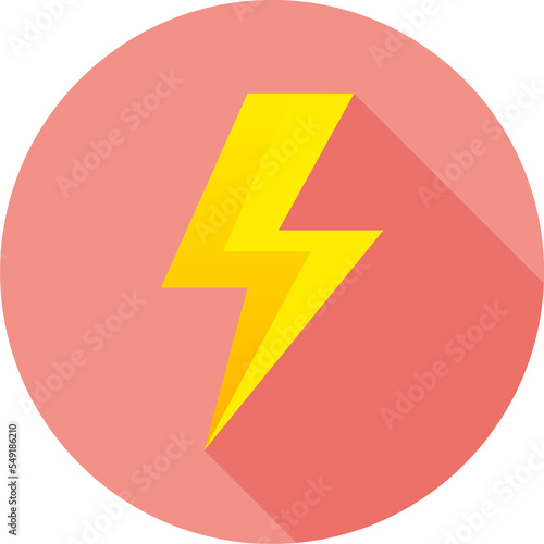 Free Download Thunder power icon in flat design style. Lightning signs illustration. - GFXLoad
