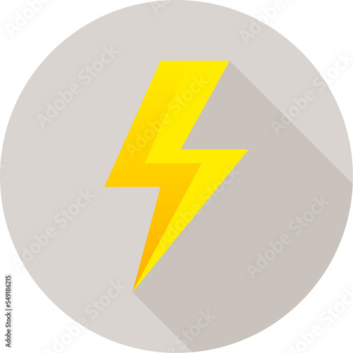 Free Download Thunder power icon in flat design style. Lightning signs illustration. - GFXLoad