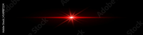 Lens flare Red light special effect Black background