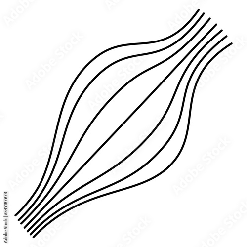 Muscle fibers. Skeletal muscles are organs of the vertebrate muscular system. Modern minimal black thin line vector icon isolated on transparent background. Line thickness editable photo