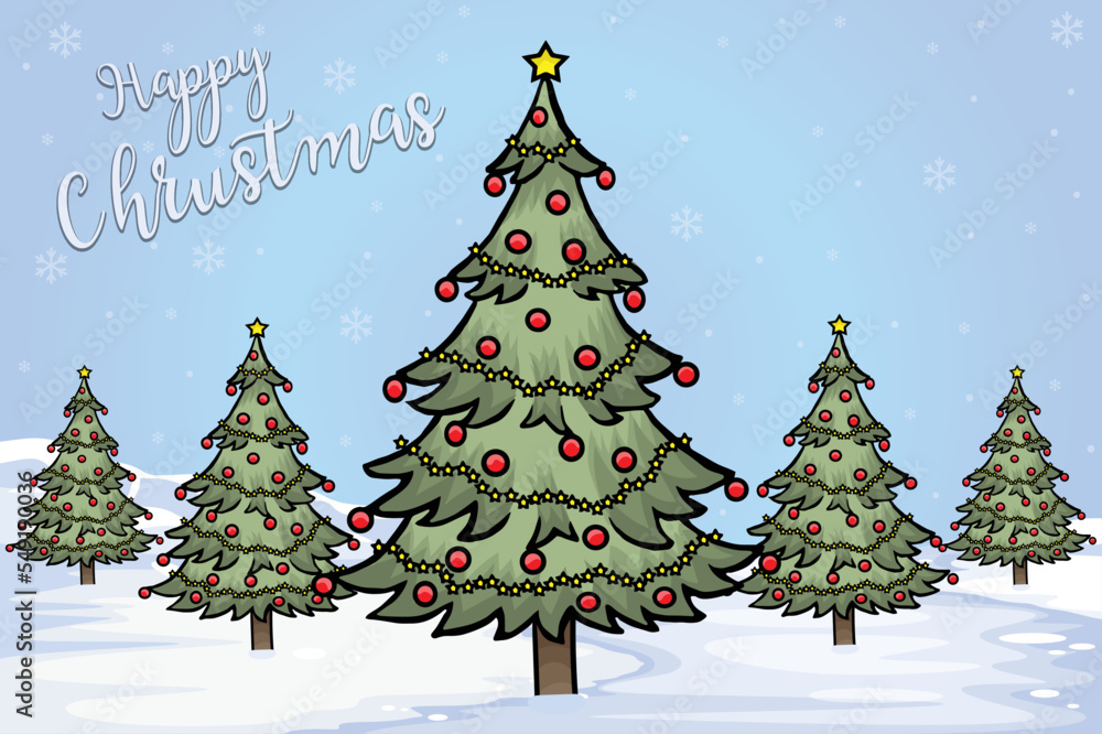 Christmas Tree Sublimation Graphics Illustration Background