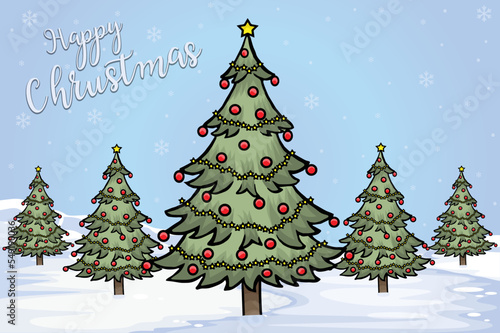 Christmas Tree Sublimation Graphics Illustration Background (ID: 549190036)