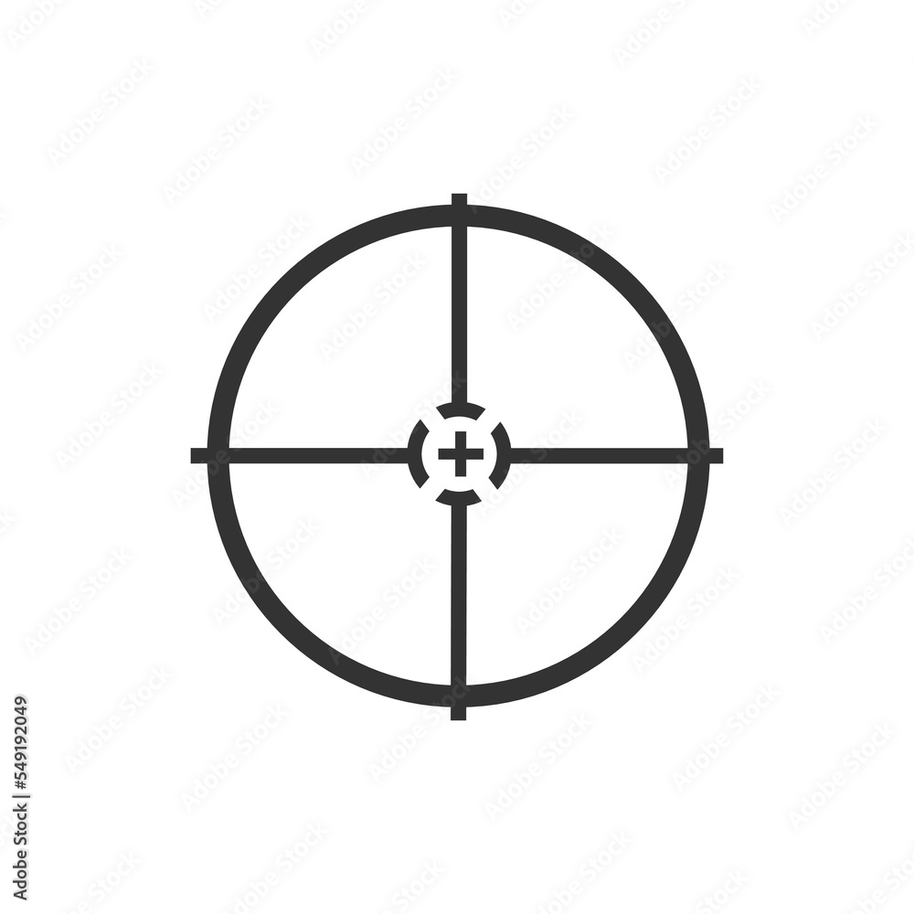 Aim icon. Pointer target vector ilustration. Aim icon. Pointer target vector ilustration.