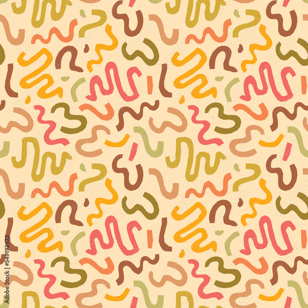 Yellow warm abstract vector seamless pattern with paper cut lines. For prints, backgrounds, wrapping paper, textile, linen, wallpaper, etc. Yellow warm abstract vector seamless pattern with paper cut lines. For prints, backgrounds, wrapping paper, textile, linen, wallpaper, etc.