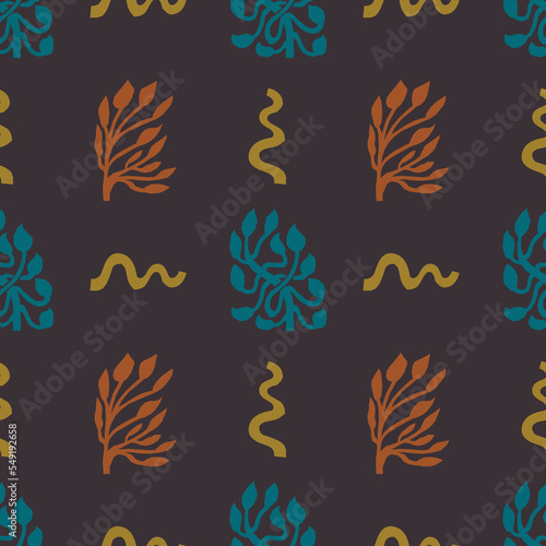 Dark simple abstract seamless vector pattern. For prints, backgrounds, wrapping paper, textile, linen, wallpaper, etc.