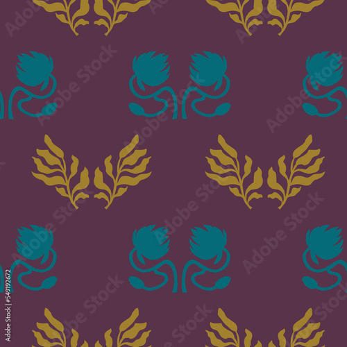 Dark seamless floral background. For prints  backgrounds  wrapping paper  textile  linen  wallpaper  etc.