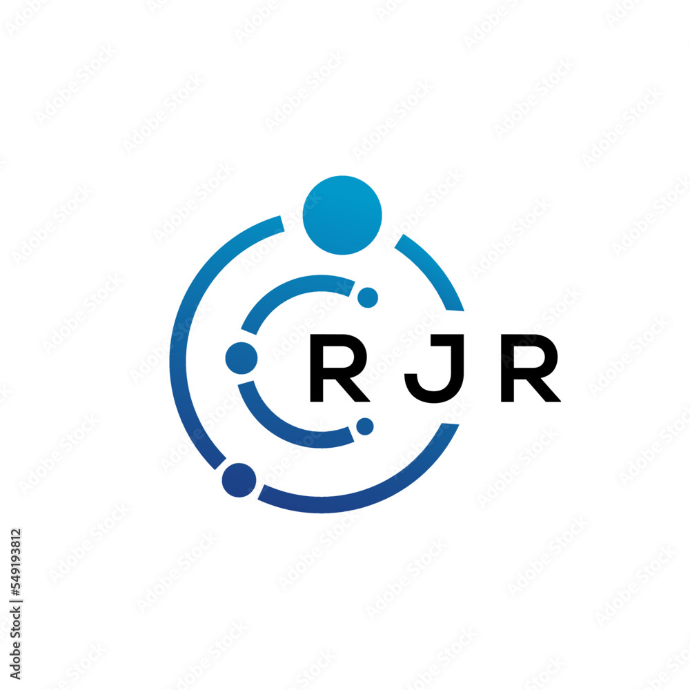 RJR letter technology logo design on white background. RJR creative initials letter IT logo concept. RJR letter design. RJR letter technology logo design on white background. RJR creative initials letter IT logo concept. RJR letter design.