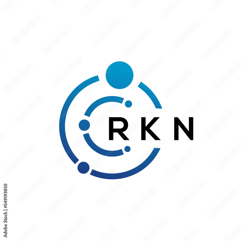 RKN letter technology logo design on white background. RKN creative initials letter IT logo concept. RKN letter design. RKN letter technology logo design on white background. RKN creative initials letter IT logo concept. RKN letter design.