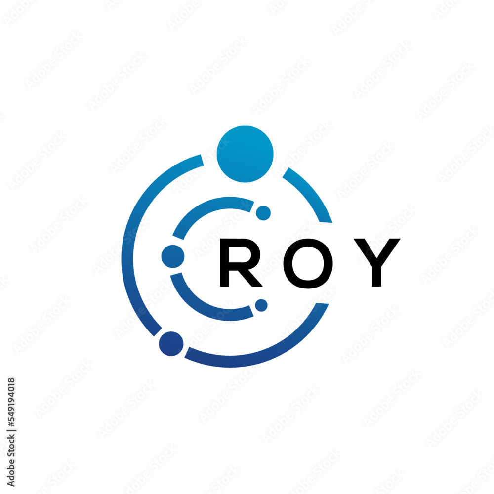 ROY letter technology logo design on white background. ROY creative initials letter IT logo concept. ROY letter design. ROY letter technology logo design on white background. ROY creative initials letter IT logo concept. ROY letter design.