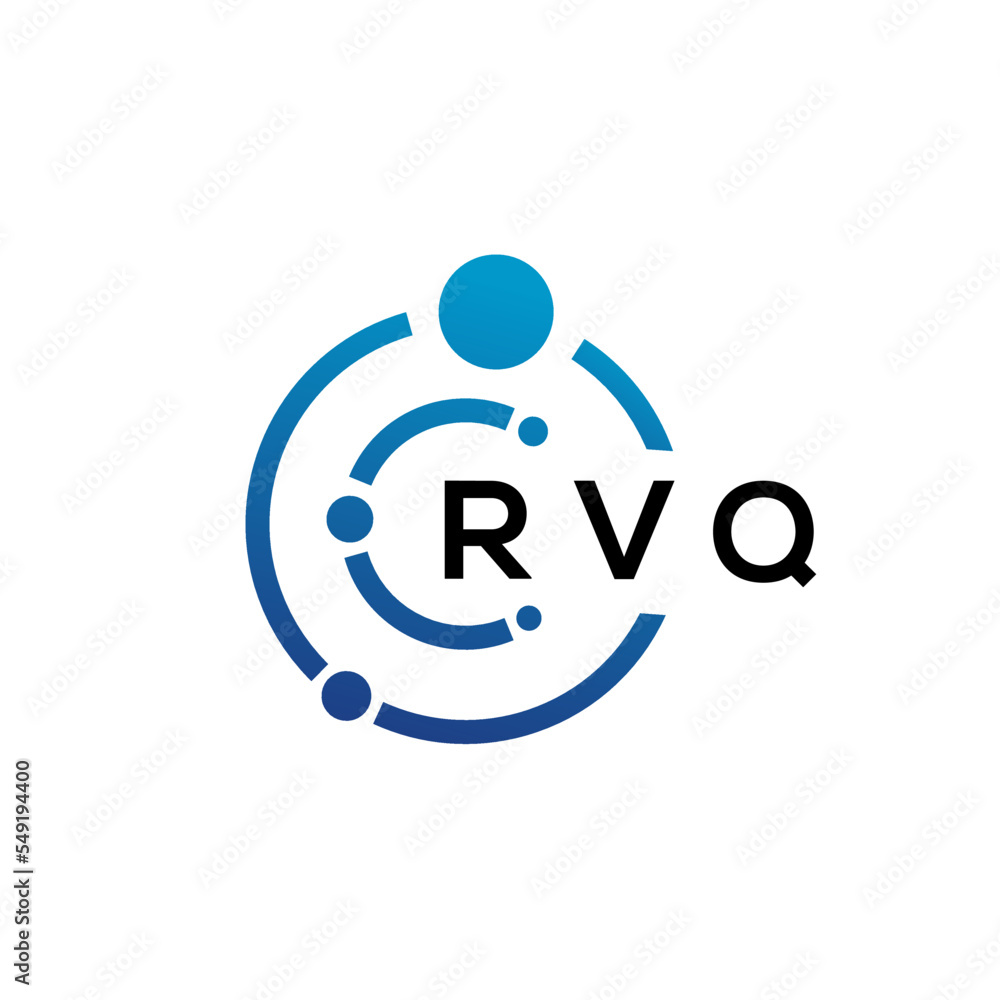 RVQ letter technology logo design on white background. RVQ creative initials letter IT logo concept. RVQ letter design. RVQ letter technology logo design on white background. RVQ creative initials letter IT logo concept. RVQ letter design.
