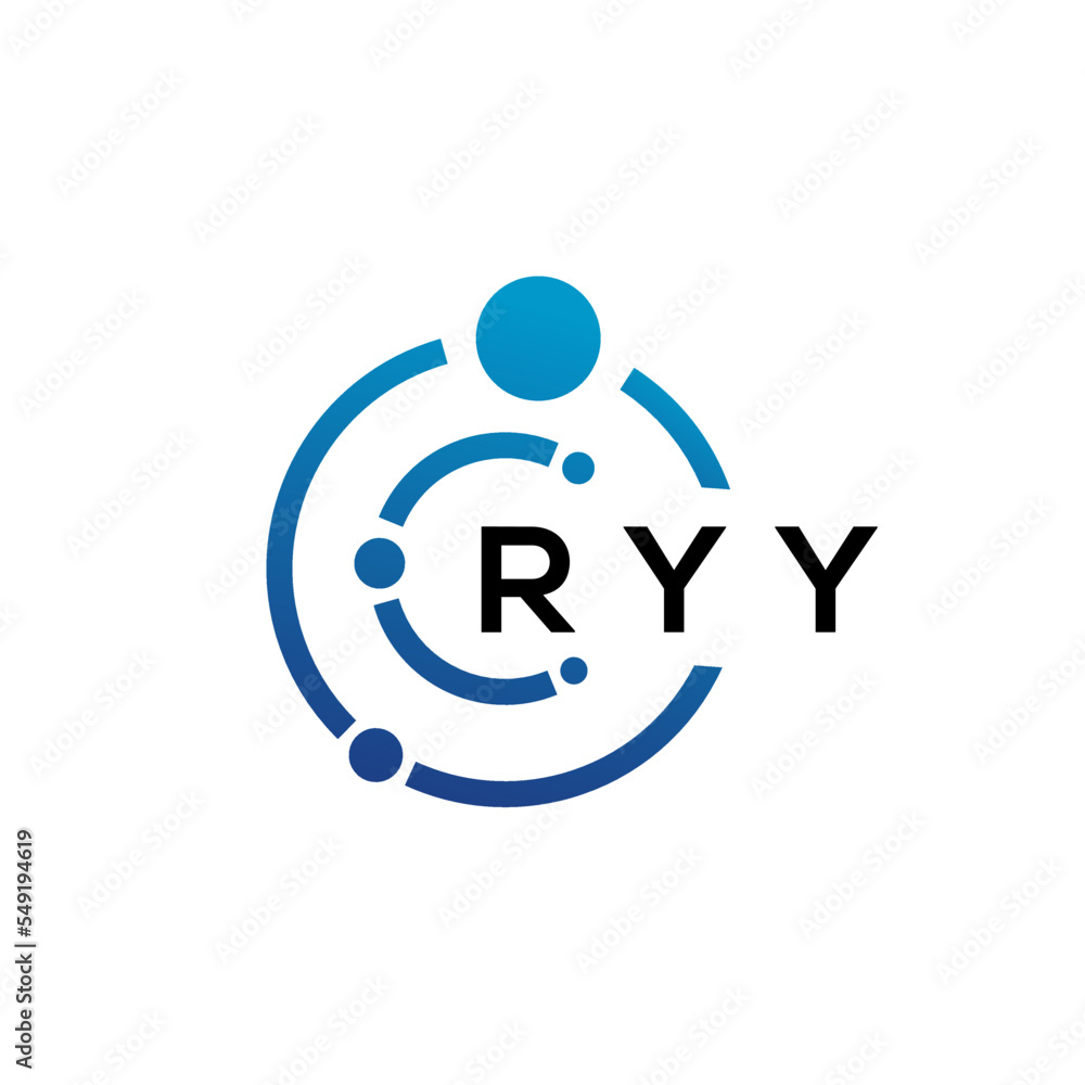 RYY letter technology logo design on white background. RYY creative initials letter IT logo concept. RYY letter design. RYY letter technology logo design on white background. RYY creative initials letter IT logo concept. RYY letter design.