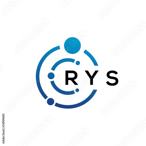 RYS letter technology logo design on white background. RYS creative initials letter IT logo concept. RYS letter design.