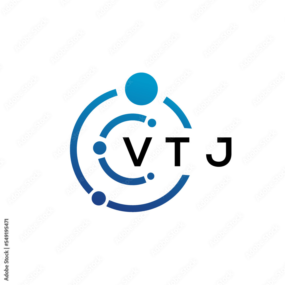 VTJ letter technology logo design on white background. VTJ creative initials letter IT logo concept. VTJ letter design. VTJ letter technology logo design on white background. VTJ creative initials letter IT logo concept. VTJ letter design.