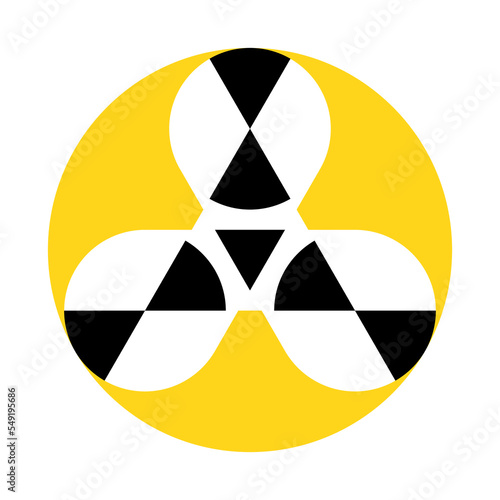 Geometrical Symmetrical Modern Nuclear Logo