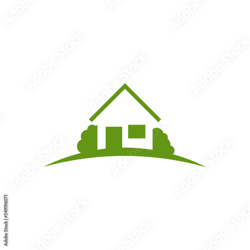 House real estate logo design isolated on white background