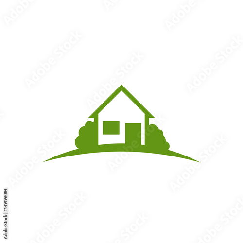 House real estate logo design isolated on white background