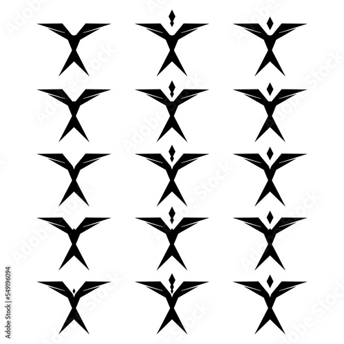 Abstract Bird Icon for Decoration