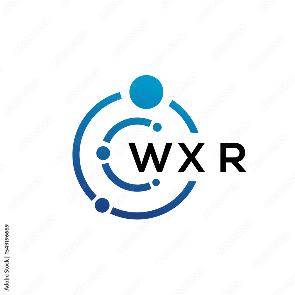 WXR letter technology logo design on white background. WXR creative initials letter IT logo concept. WXR letter design. WXR letter technology logo design on white background. WXR creative initials letter IT logo concept. WXR letter design.