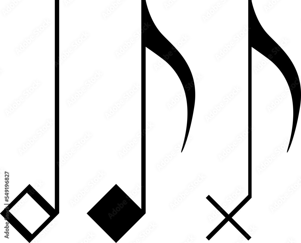 Musical Notes, Keys, Pauses and other symbols in the vector. A complete