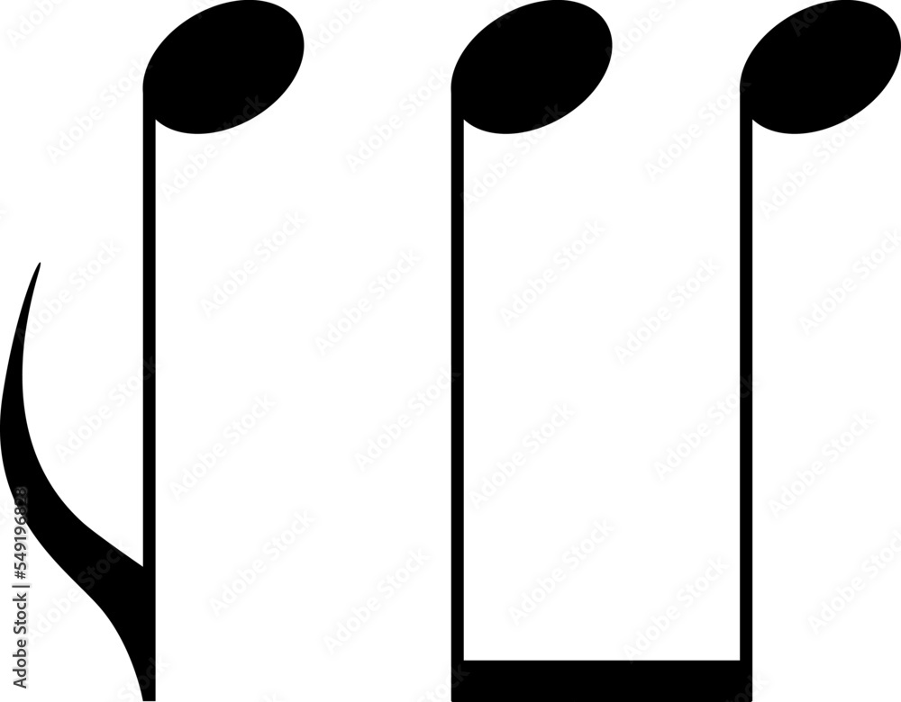 Vetor de Musical Notes, Keys, Pauses and other symbols in the vector. A