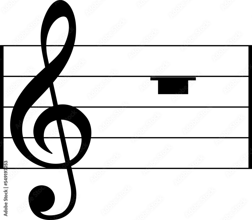 Musical Notes, Keys, Pauses and other symbols in the vector. A complete