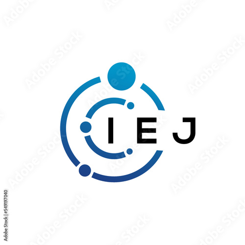 IEJ letter technology logo design on white background. IEJ creative initials letter IT logo concept. IEJ letter design.