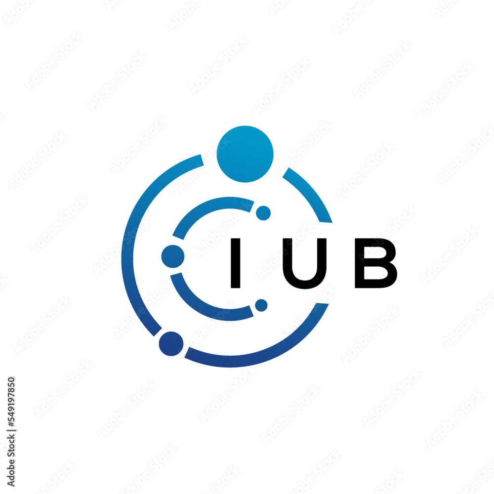 IUB letter technology logo design on white background. IUB creative initials letter IT logo concept. IUB letter design. IUB letter technology logo design on white background. IUB creative initials letter IT logo concept. IUB letter design.