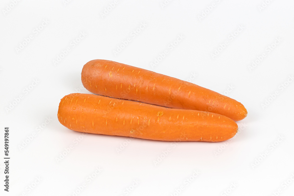 Carrots on white background, Orange vegetable and Nutritional high in vitamins. Carrots on white background, Orange vegetable and Nutritional high in vitamins.