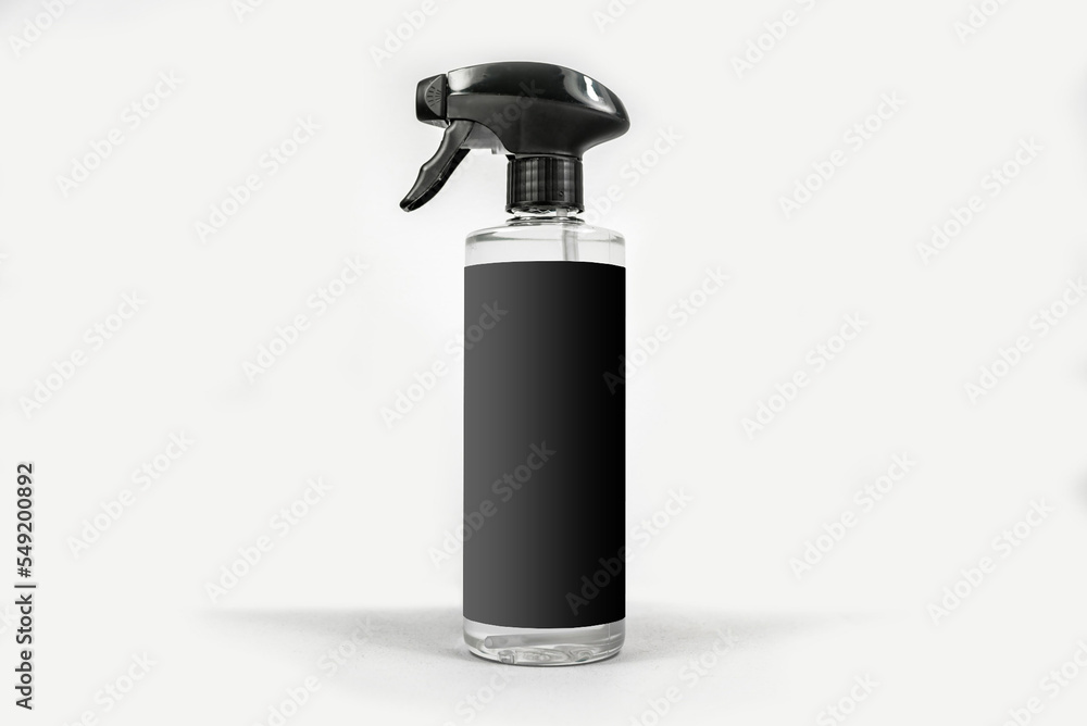 Spray bottle small bottle black white label design Spray bottle small bottle black white label design
