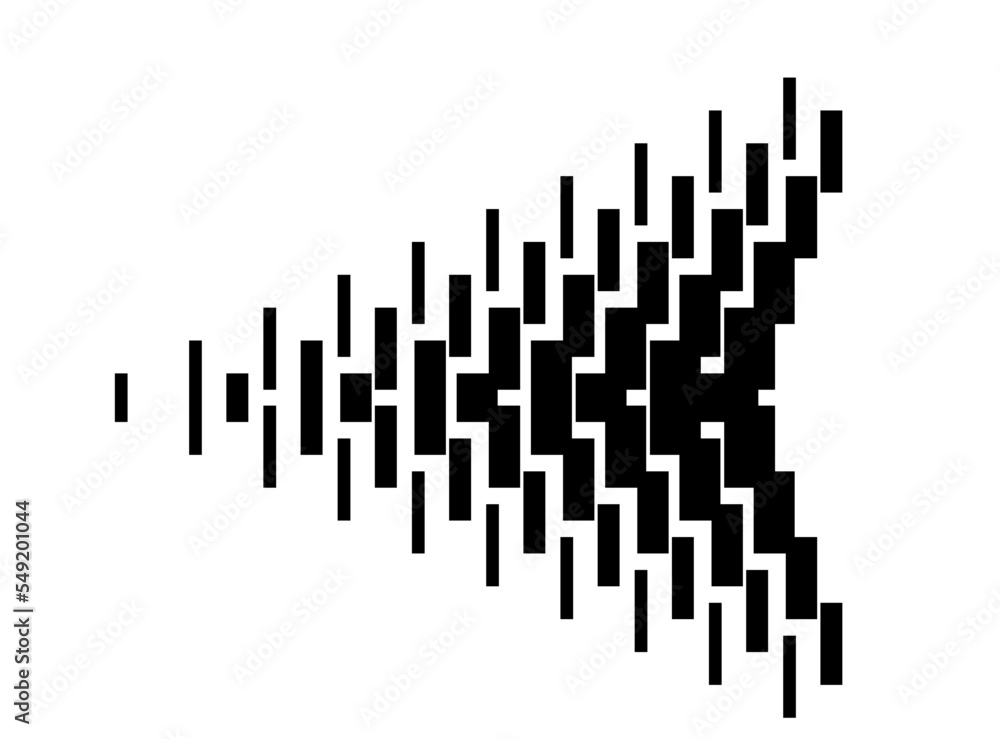 Abstract vector pixel arrow. Design element, Modern vector background. Abstract vector pixel arrow. Design element, Modern vector background.