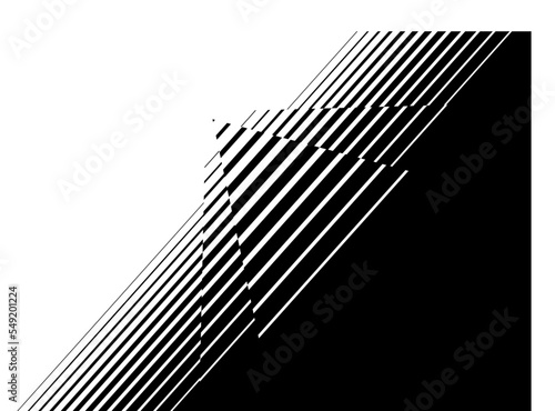 Smooth vector transition from black to white. For wall design  interior  printing  clothes  web.Striped pattern  Modern vector background.