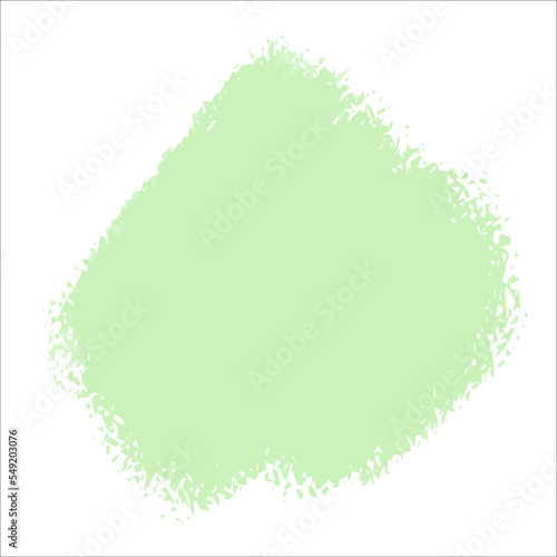 A green delicate cute spot of paint without a background. Vector brushstroke for backgrounds and other designs.