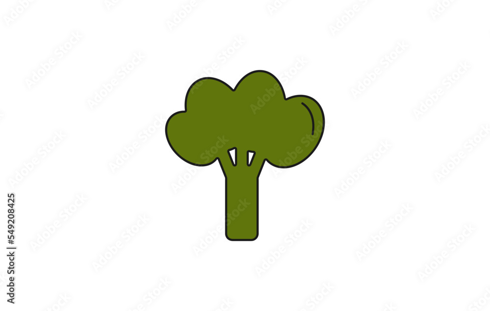 Green broccoli on white background. Green nature. Healthy farm healthy food. Healthy diet.