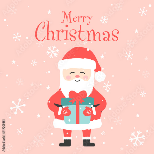 Merry christmas card with santa claus and gift © Guzal Arislanova